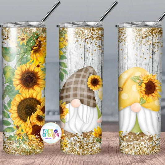 Gnome Sunflower Tumbler