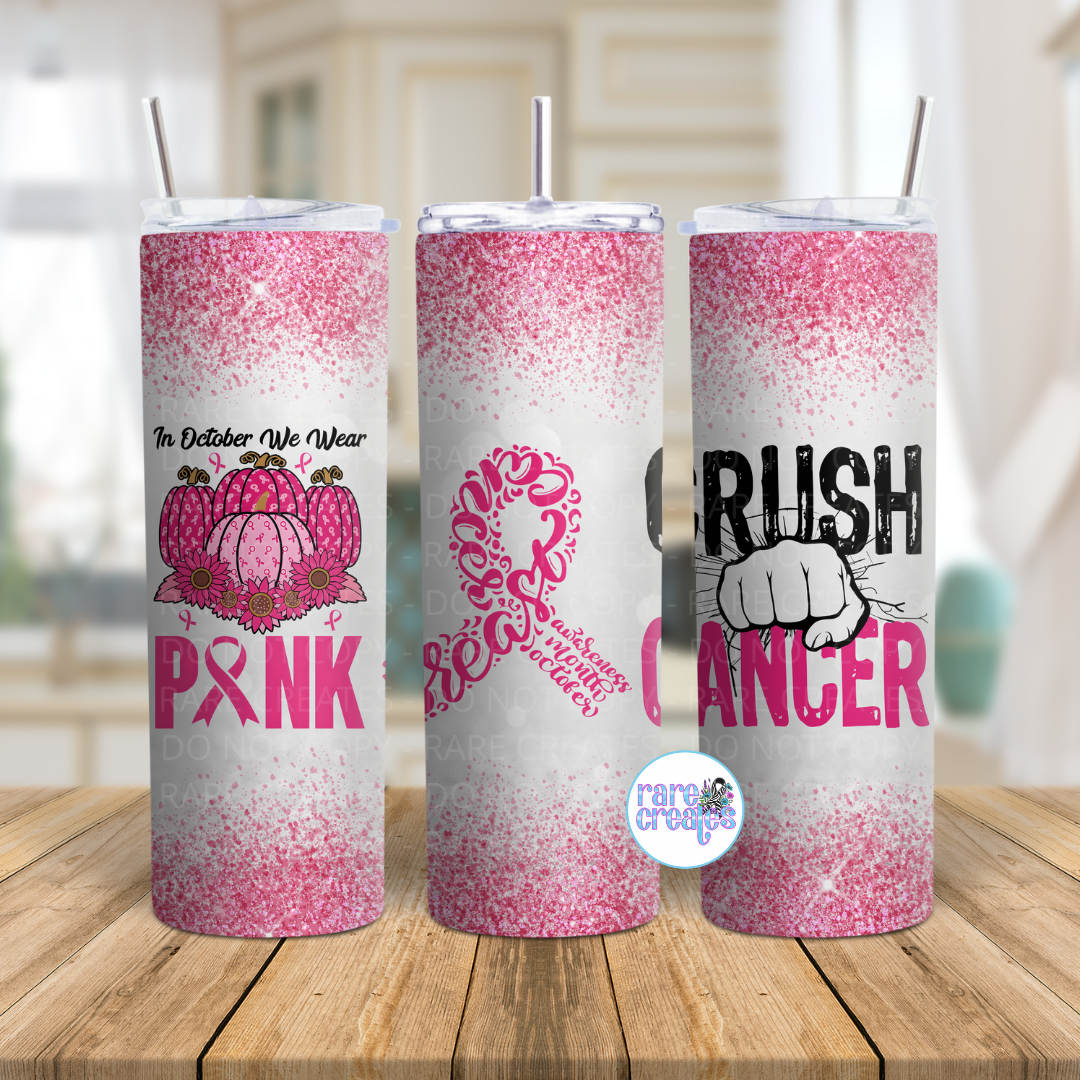 Crush Cancer 20oz Skinny Tumbler