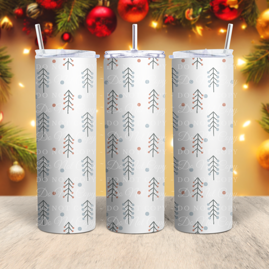 Minimalistic Trees 20oz Straight Tumbler Sublimated