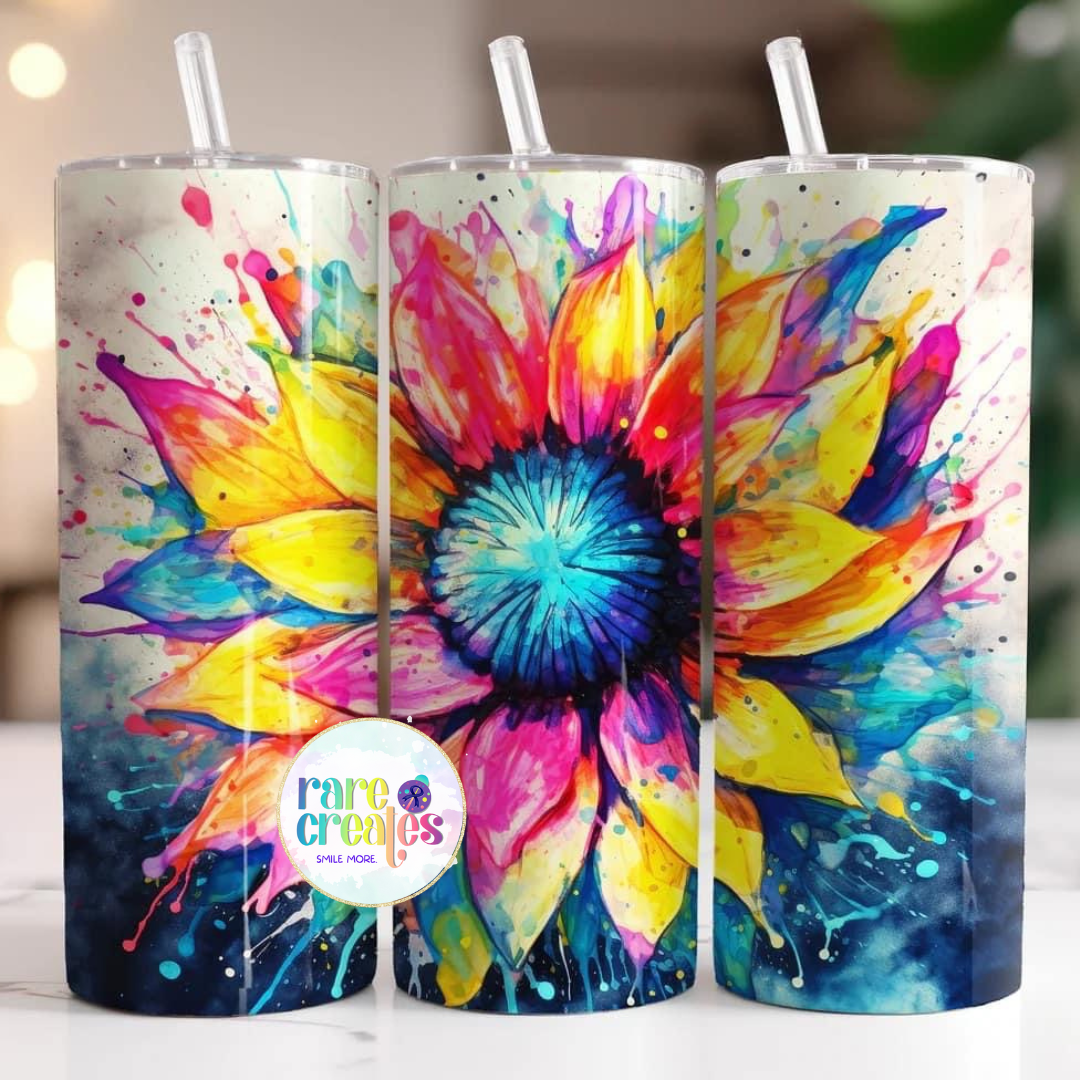 Neon Sunflower Tumbler