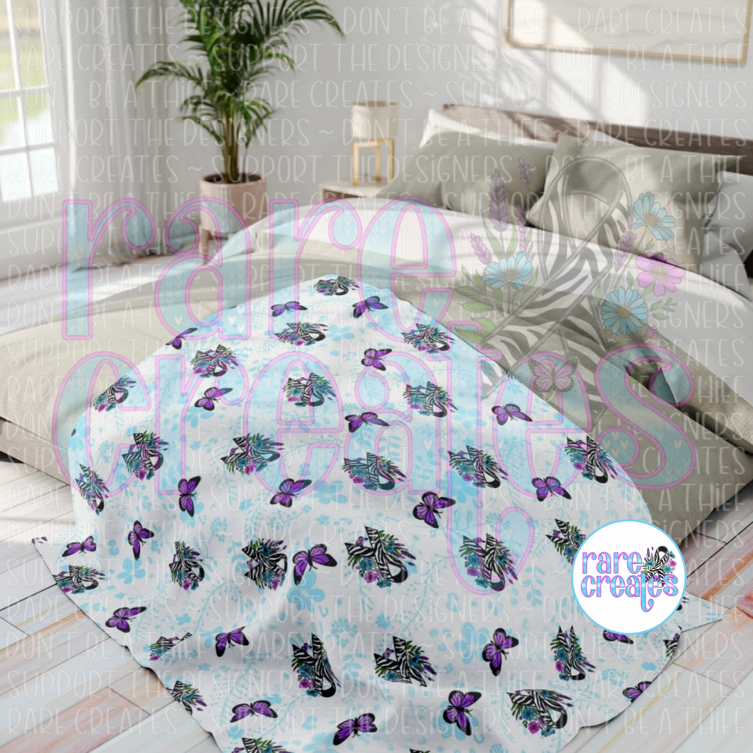 Rare Ribbons & Butterfly Arctic Fleece Blanket