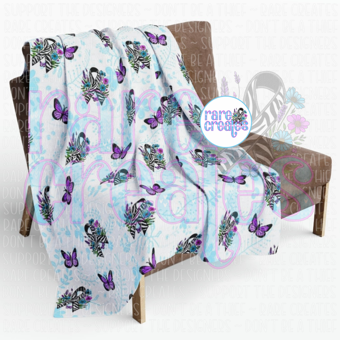 Rare Ribbons & Butterfly Arctic Fleece Blanket