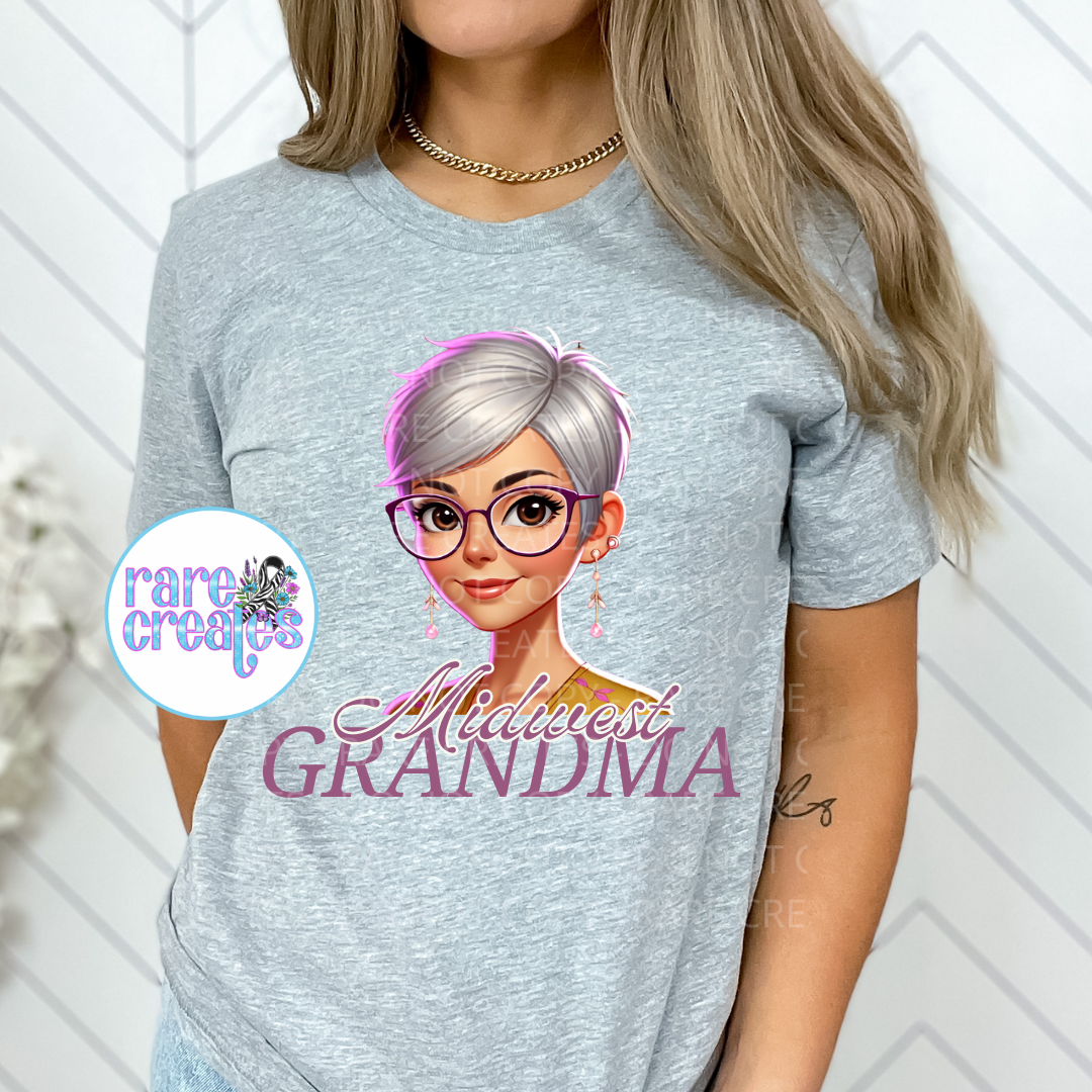 Midwest Grandma Unisex T-shirt - GRAY ONLY